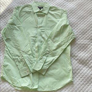 Banana republic non-iron green gingham dress shirt